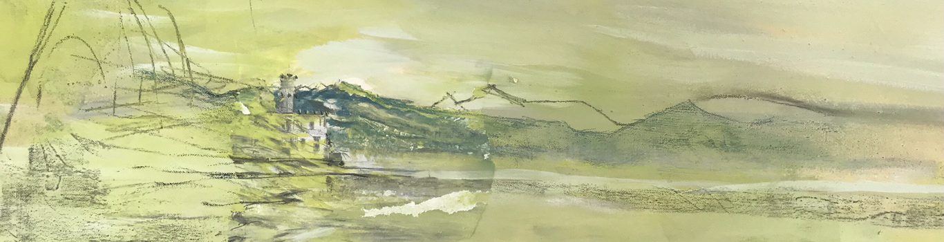 Algenschloss, Kreide+Lehmfarben, 70x100, 2019