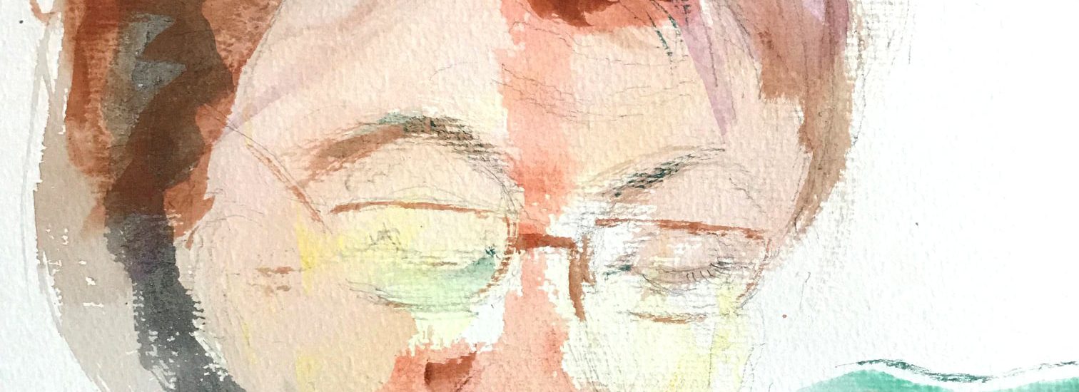 Portrait Henny, 2018, Aquarell, 45 x 60 cm