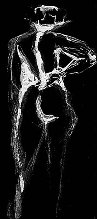 Magdalena, 100x70, Tuschezeichnung, 1991 Ankauf Kunstsammlung Raiba RV